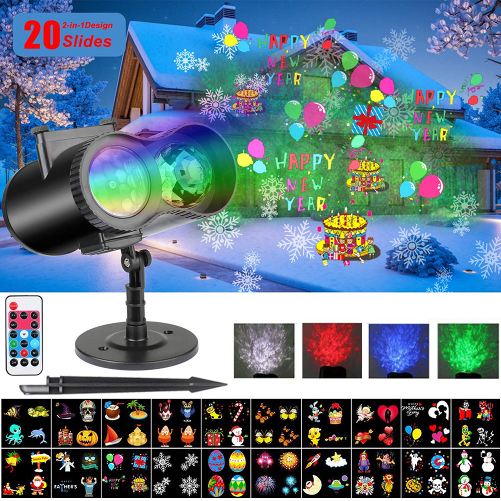 Outdoor Lighting Uk - Lampu Proyektor Natal LED yang Dapat