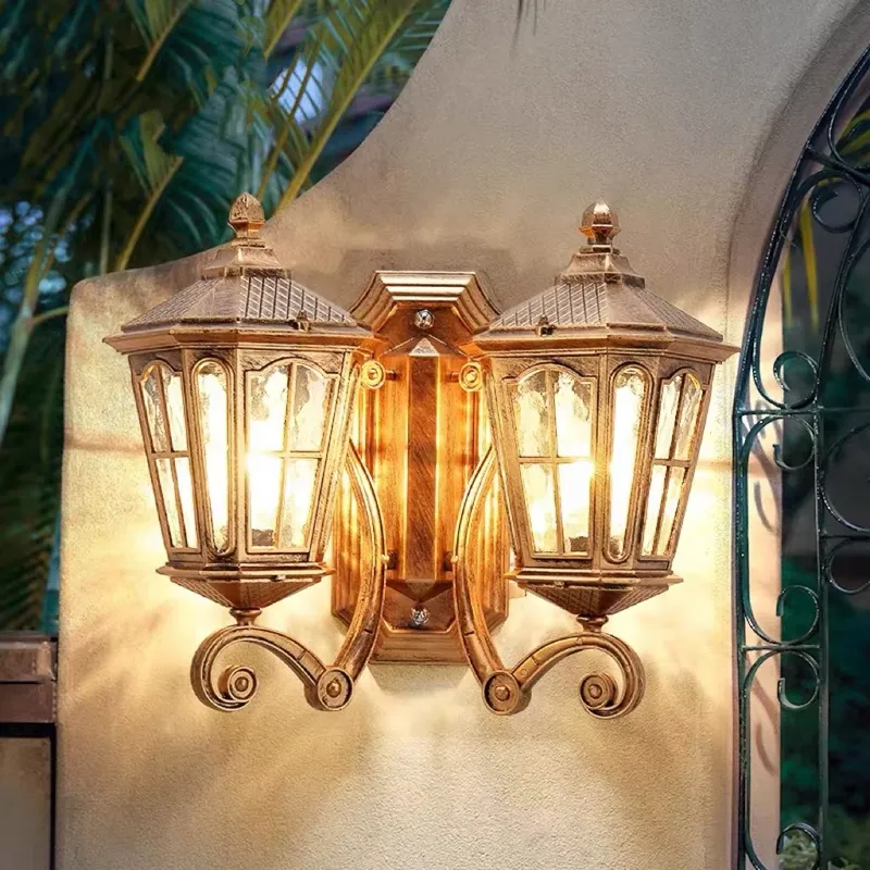 Outdoor Lighting Black - Lampu dinding luar ruangan bergaya retro