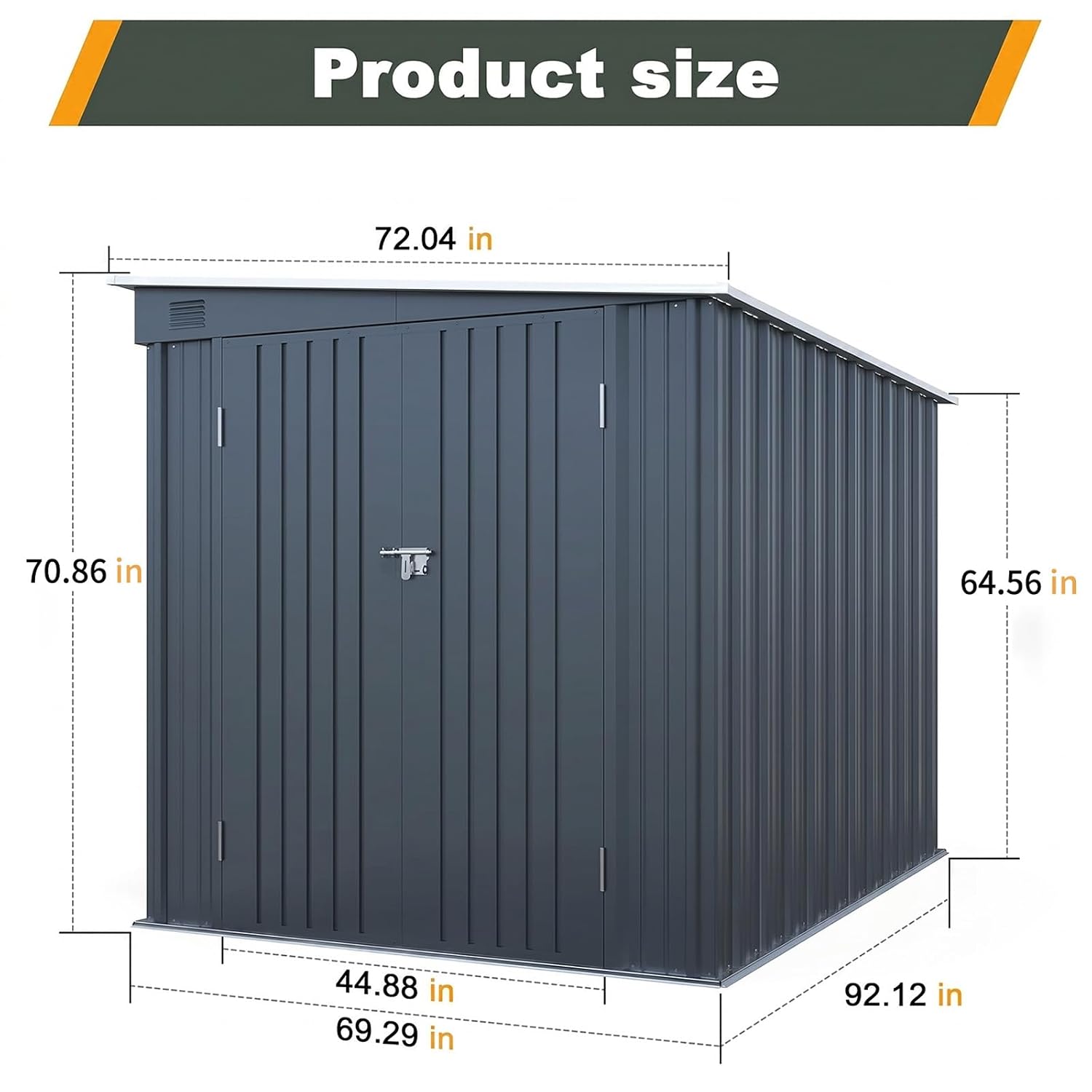 Gudang Logam 6x8 FT dengan Pin - Outdoor Lighting Waterproof ulasan dan harga