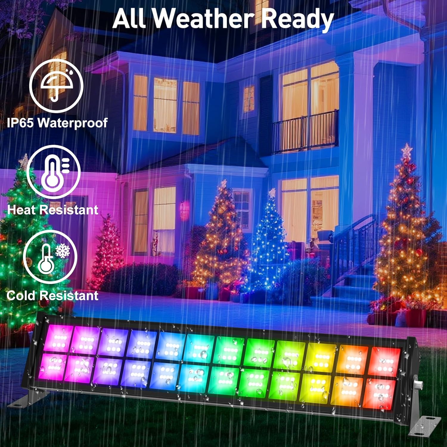 Lampu Sorot LED RGB 50/72W den - Outdoor Lighting Uk ulasan dan harga