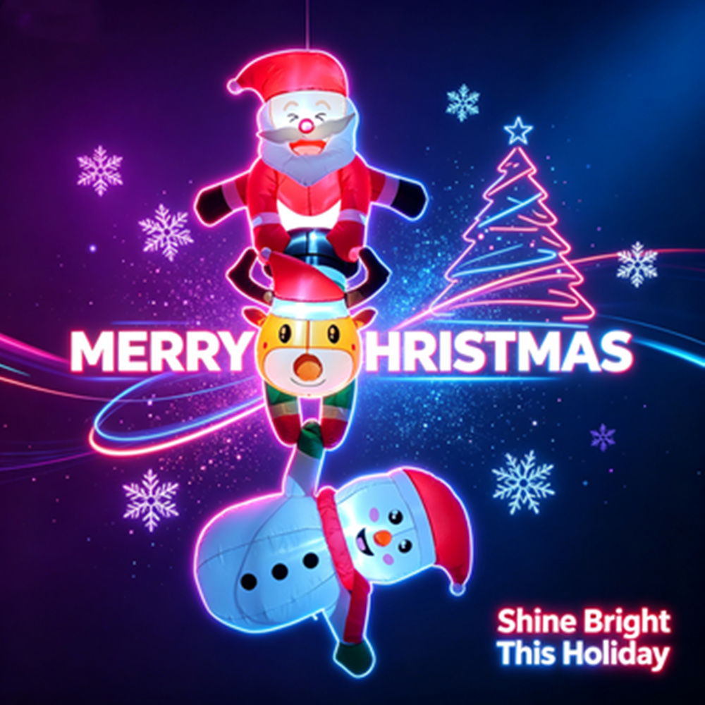 Set Boneka Salju & Rusa Natal  - Outdoor Lighting Effects ulasan dan harga